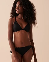 Bas de bikini brésilien noué aux hanches texturé POPCORN