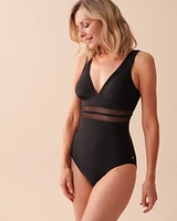 Maillot une-pièce avec détails de résille SANTA MONICA