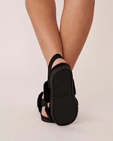 Plush Open Slide Slippers