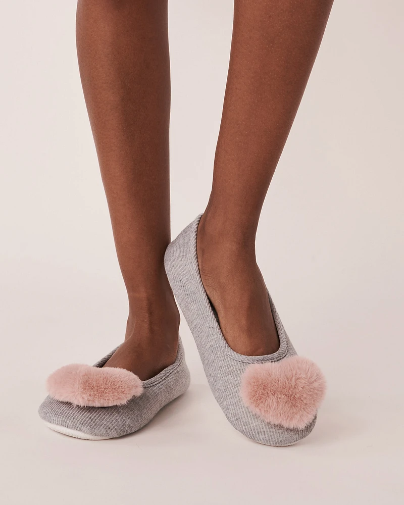 Pantoufles ballerines en jersey doux