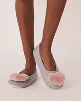 Pantoufles ballerines en jersey doux