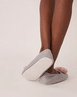 Pantoufles ballerines en jersey doux