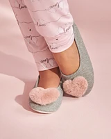 Pantoufles ballerines en jersey doux
