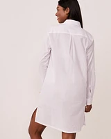 Tunique boutonnée longue en coton biologique