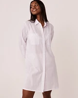 Tunique boutonnée longue en coton biologique