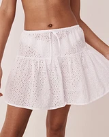 Eyelet Mini Skirt