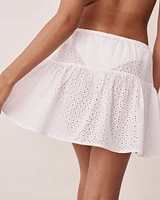 Eyelet Mini Skirt