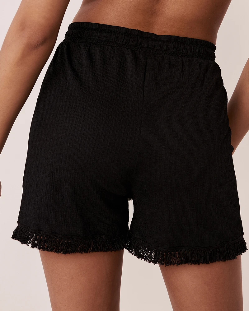 Shorts with Tassel Trim