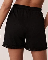 Shorts with Tassel Trim
