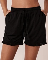 Shorts with Tassel Trim