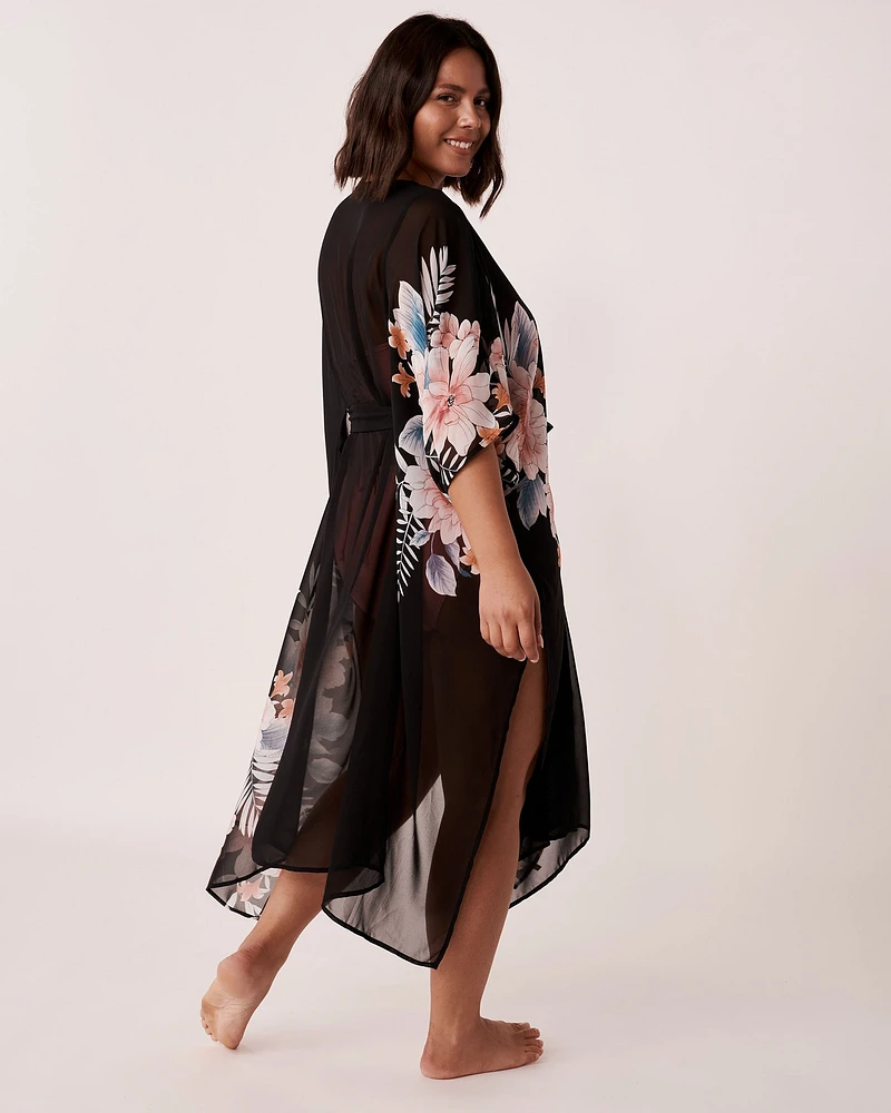 Caftan imprimé floral