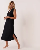 Cable Knit Cap Sleeve Long Dress