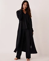 Cardigan long en tricot texture câble