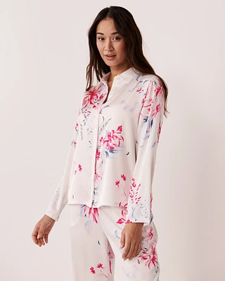 Satin Long Sleeve Button-down Shirt