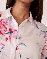 Satin Long Sleeve Button-down Shirt