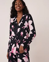 Recycled Fibers Floral Button-down Shirt