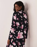 Recycled Fibers Floral Button-down Shirt