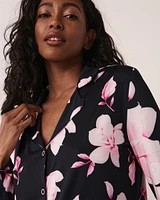 Recycled Fibers Floral Button-down Shirt