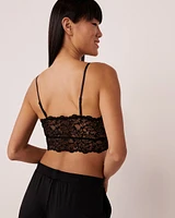 Camisole courte détail de dentelle