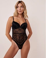Lace and Mesh Push-up Teddy