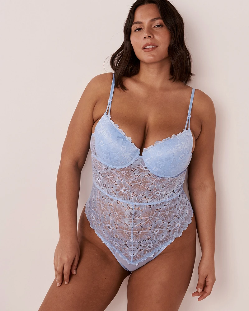 Lace and Mesh Push-up Teddy