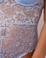 Combiné push-up dentelle et résille