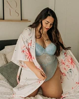Combiné push-up dentelle et résille