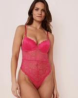 Combiné push-up dentelle et résille