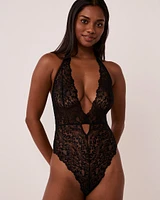Combiné en dentelle noué au dos