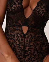 Combiné en dentelle noué au dos