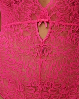 Tie Back Lace Teddy