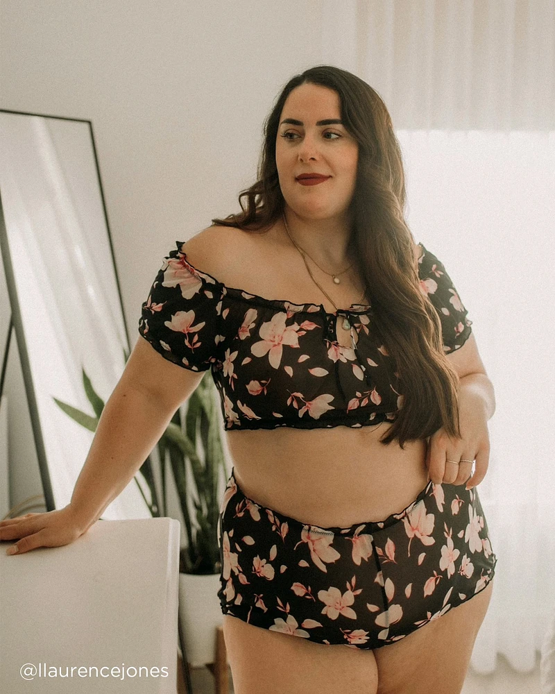 Mesh Floral 2-piece Set