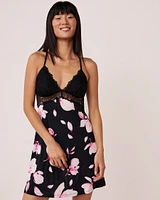 Recycled Fibers Lace Detail Floral Nightie