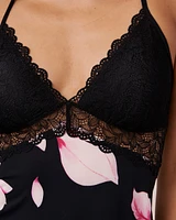 Recycled Fibers Lace Detail Floral Nightie