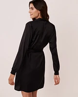 Kimono en satin noir