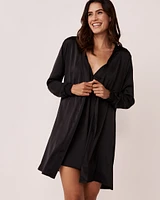 Kimono en satin noir