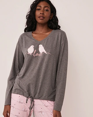 Super Soft V-neck Long Sleeve Shirt