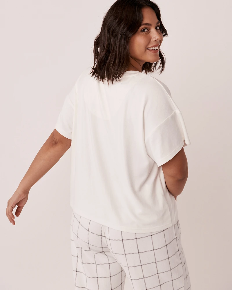 T-shirt col rond en fibres recyclées