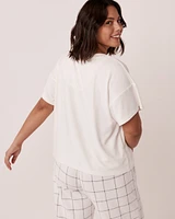 T-shirt col rond en fibres recyclées