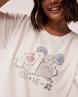 T-shirt col rond en fibres recyclées