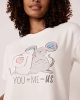 T-shirt col rond en fibres recyclées