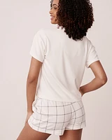 T-shirt col rond en fibres recyclées