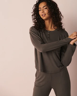 Recycled Fibers Long Sleeve Shirt with Buttons