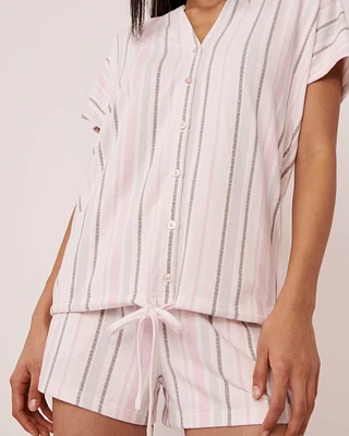 Recycled Fibers Short Sleeeve Button-down Shirt