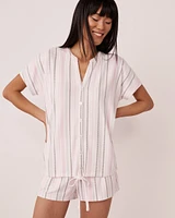 Recycled Fibers Short Sleeeve Button-down Shirt