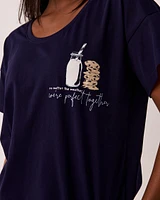 T-shirt col rond en coton