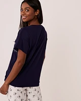 T-shirt col rond en coton