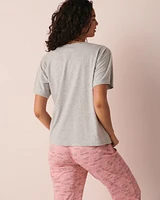 T-shirt col en V coton