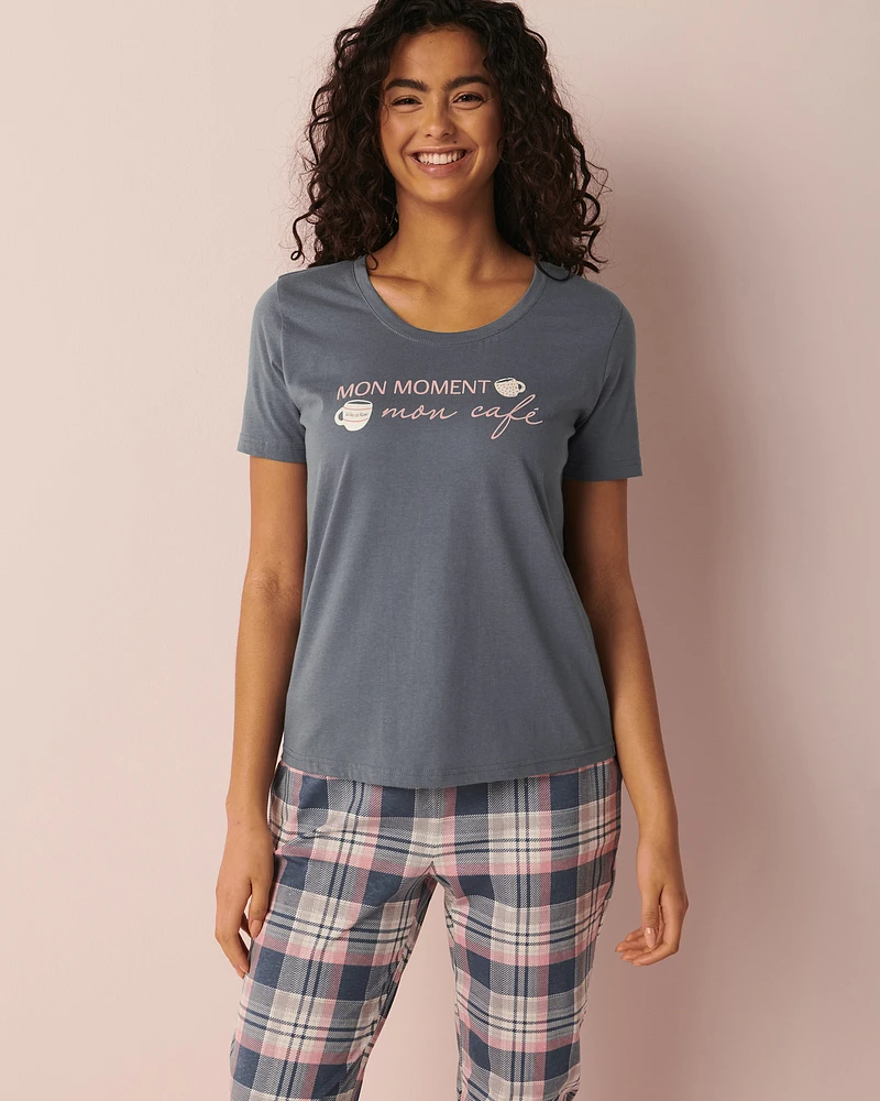 T-shirt col rond en coton
