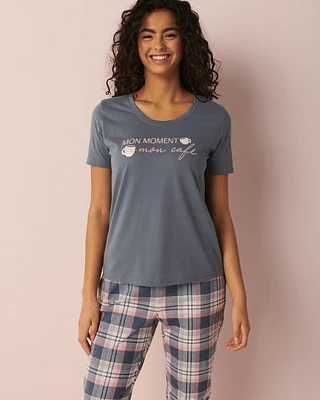 T-shirt col rond en coton